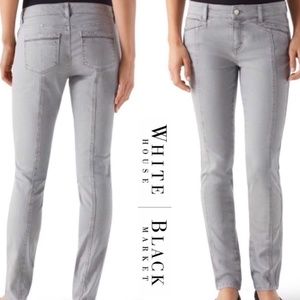 WHBM Blanc Embellished Jeans in Chrome size 2 r